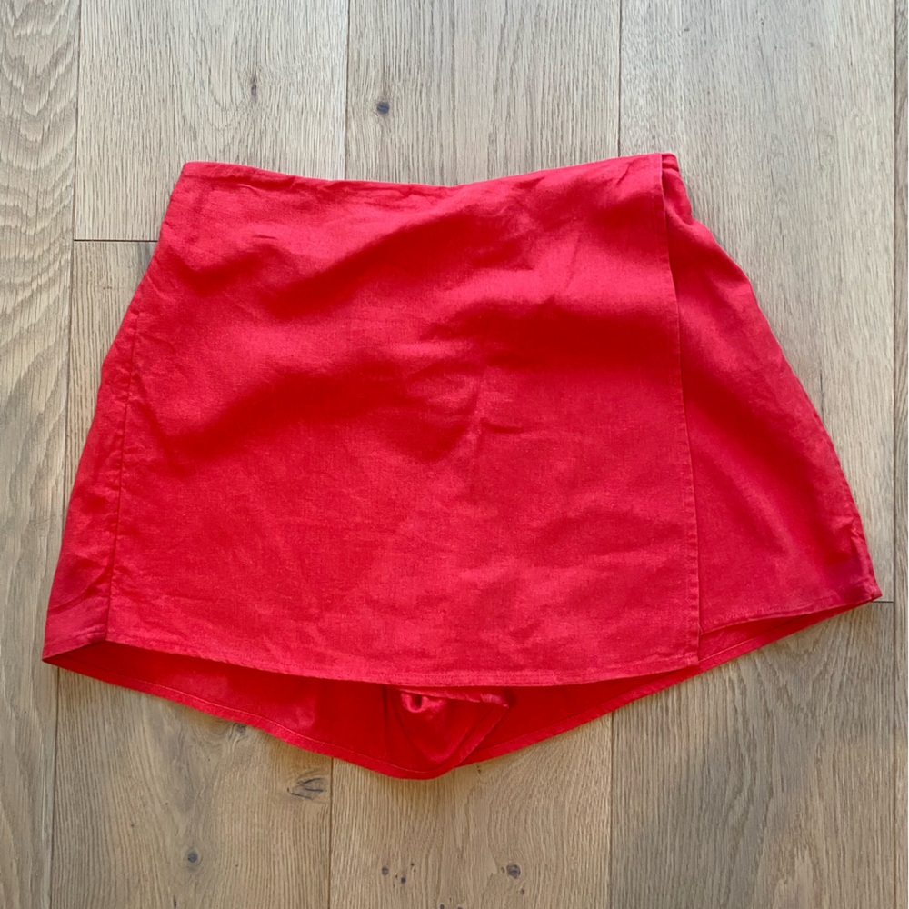 Vibrant Red Skirt